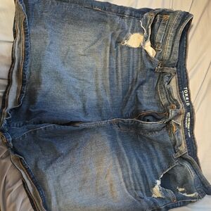 Torrid Distressed Blue Denim Jean Shorts